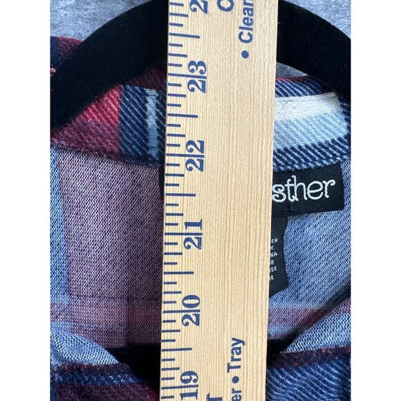 Polly & Esther Womens Small Plaid Button-Up Shirt Flannel country western - Picture 5 of 6